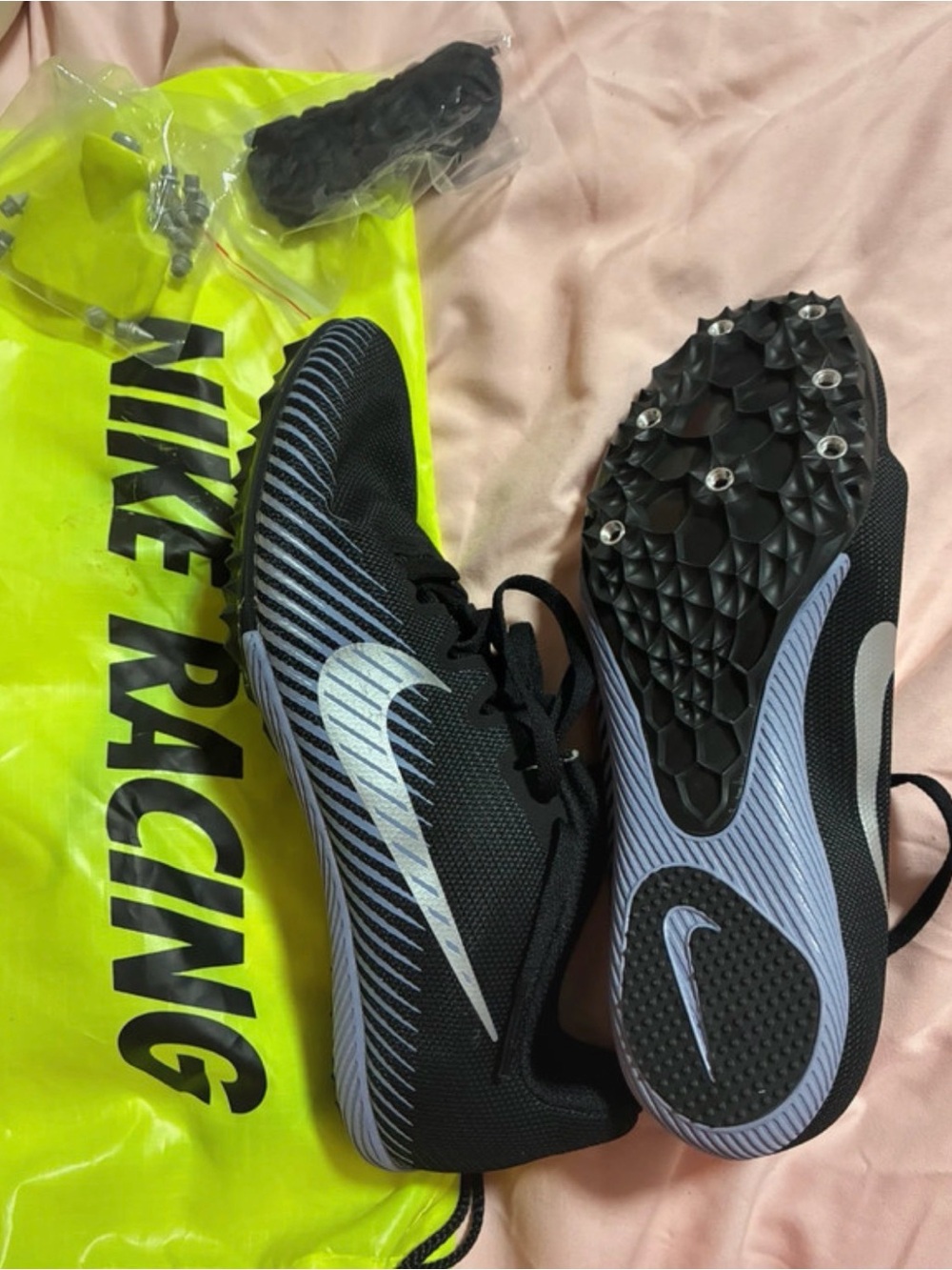 Nike Men's Track Spikes — Black/Gray/White